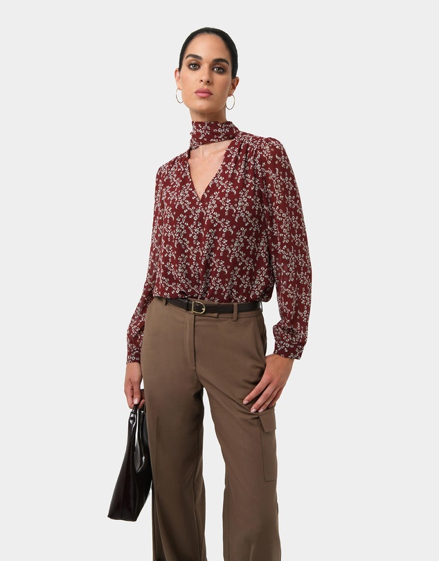 Forcast - Rema Floral Tie Blouse