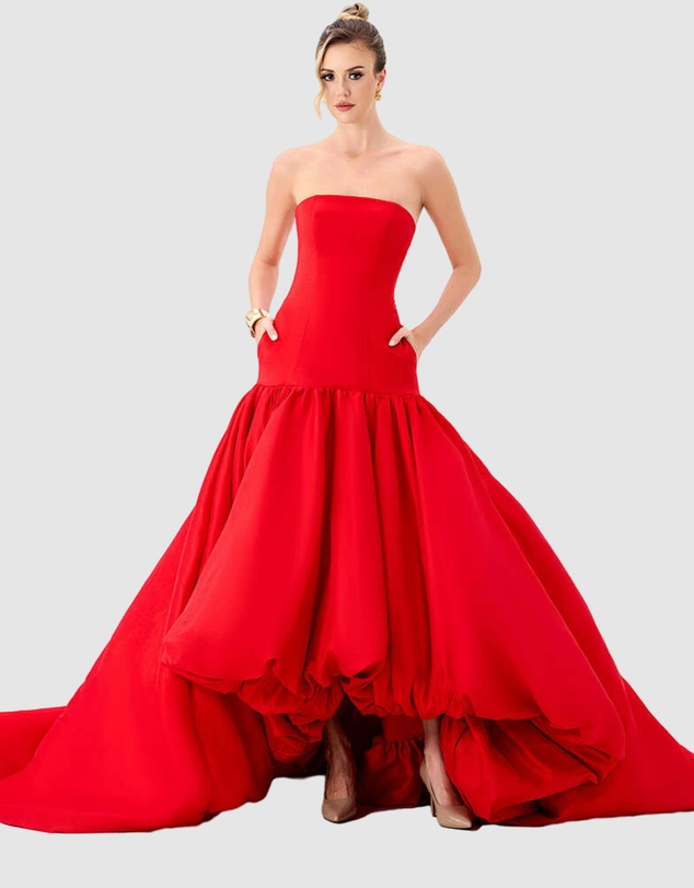 Bariano - Allegra Strapless Balloon Gown