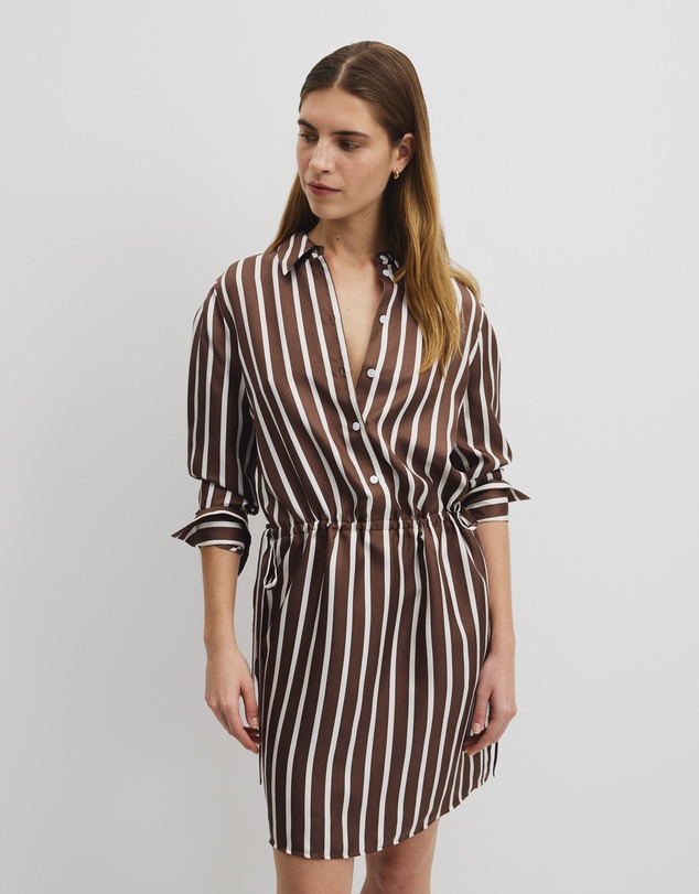 Country Road - Stripe Gather Mini Dress