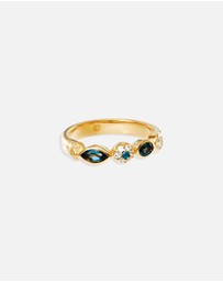 By Charlotte - Gold Protection of Eye Topaz Ring