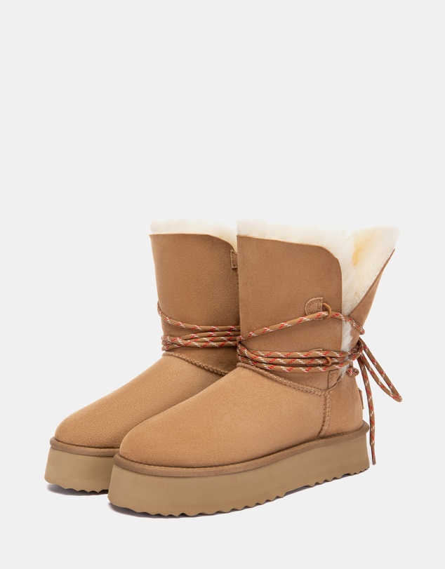 EVERAU - Australian Shepherd Ugg Carmont Platform Double Faced Sheepskin Upper UGG Boots