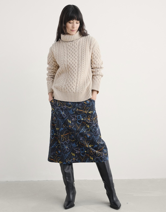 Seasalt - Seasalt Cornwall Navy Forest View Skirt