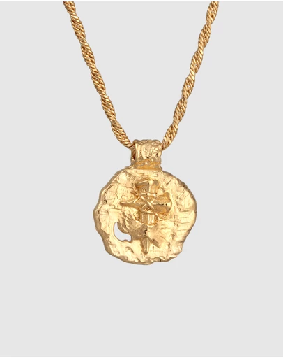 Kuzzoi - ICONIC EXCLUSIVE - Ancient Coin Pendant Necklace in Gold-Plated 925 Sterling Silver