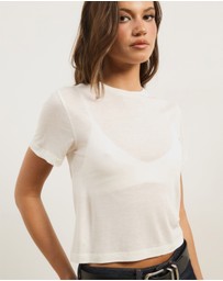 Atmos&Here - Wool Blend Short Sleeve T-Shirt