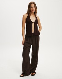 Cotton On - Textured Tie Front Knit