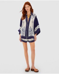Farm Rio - Coast Scarf Off-White Shirt
