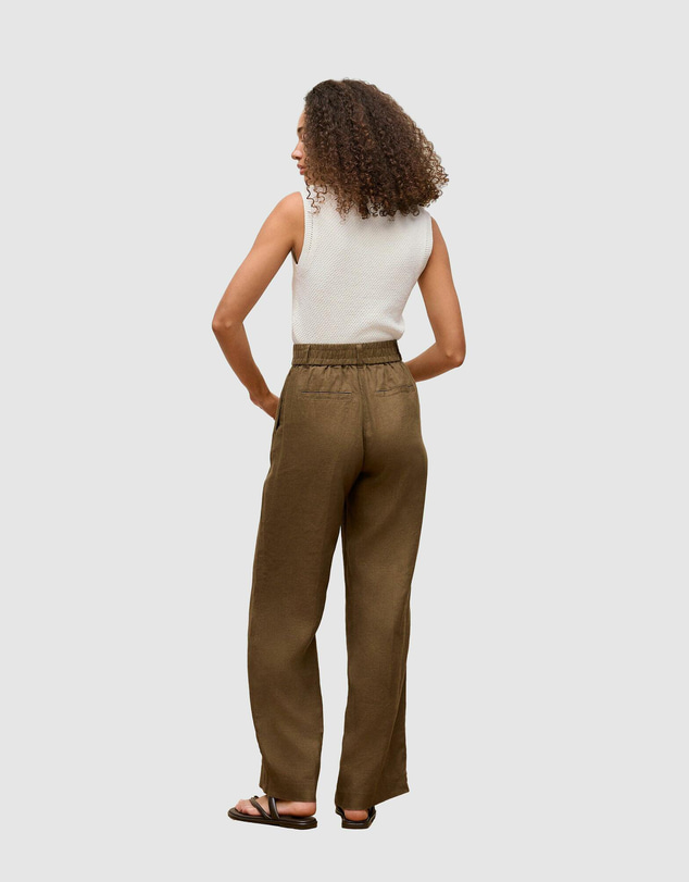 Trenery - Linen Pintucked Pant