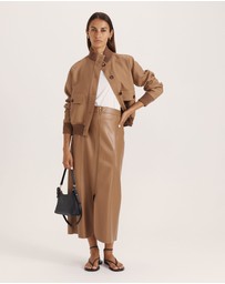 SABA - Viv Faux Leather Zip Front Skirt