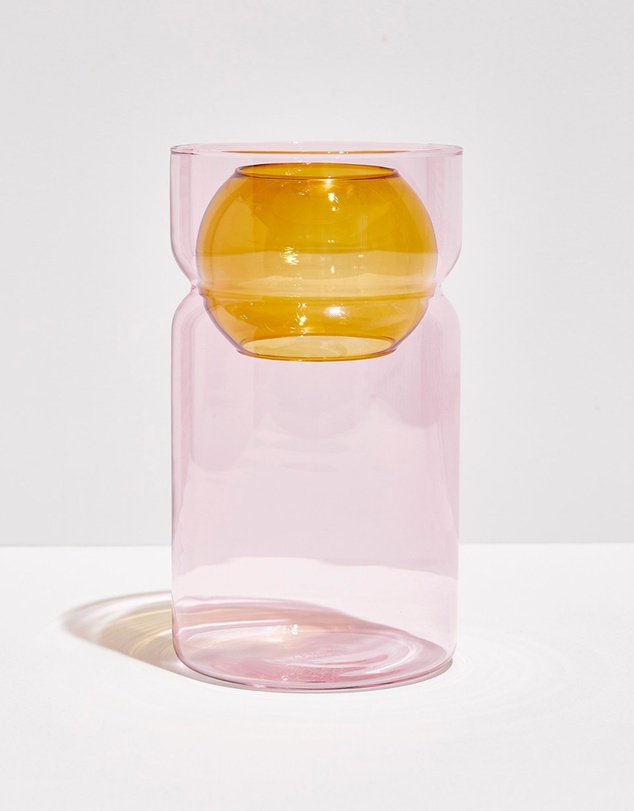 Fazeek - Balance Vase - Pink and Amber