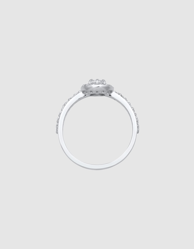 Elli Jewelry - Zirconia Solitaire Engagement Ring in 925 Silver