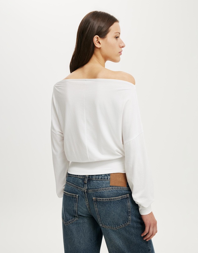 Cotton On - Sage Off Shoulder Long Sleeve