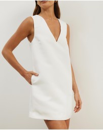 Atmos&Here - Poppy Structured Satin Mini Dress