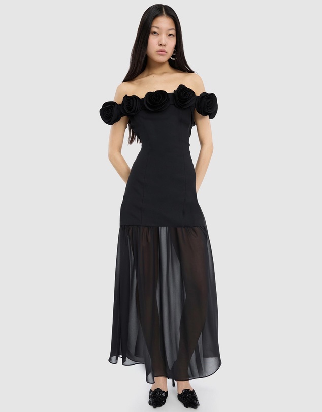 ROTATE - Crepe Maxi Flower Dress