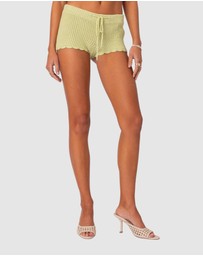 EDIKTED - Danika Crochet Shorts