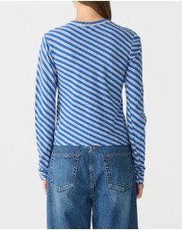 Bassike - Bias Stripe Baby LS T-Shirt