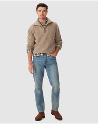 R.M.Williams - Linton Quarter Zip Lambswool Knit Jumper