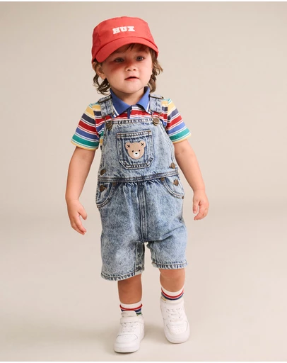 Huxbaby - Dreamy Denim Shortall - Babies-Kids