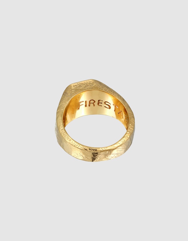 Haze & Glory - ICONIC EXCLUSIVE - Firestarter Signet Ring in Gold-Plated 925 Silver
