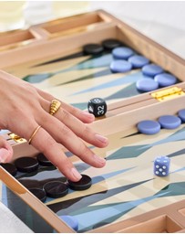 Printworks - Printworks Lacquered Backgammon-Blue