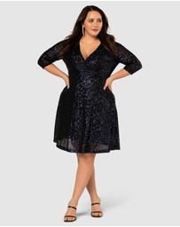 Pink Dusk by Curve Project - Are You Jelly Sequin Dress