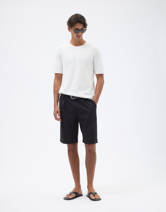AERE - Textured Organic Cotton Knit T-Shirt