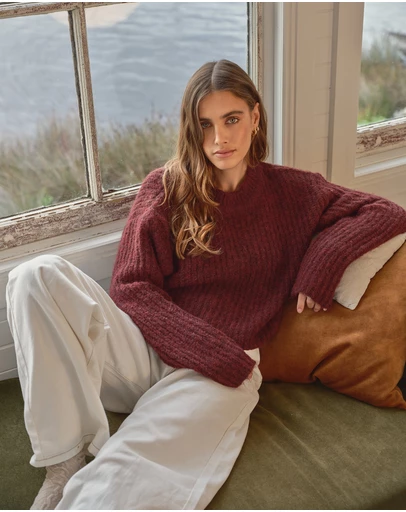 All About Eve - Ivy Knit Jumper Wine