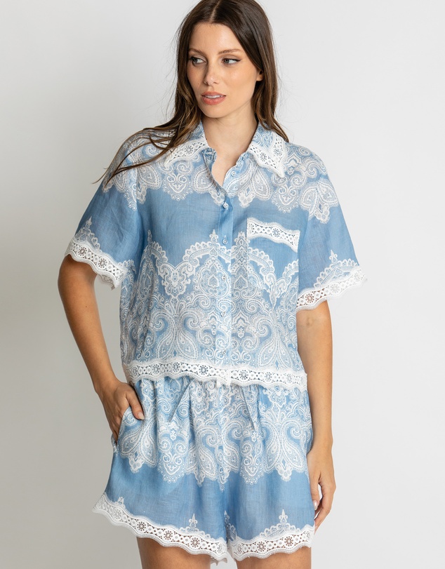 KACHEL - Isla Lace Trim Short