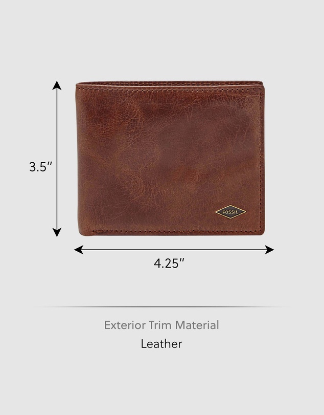 Fossil - Ryan Dark Brown RFID Flip ID Bifold