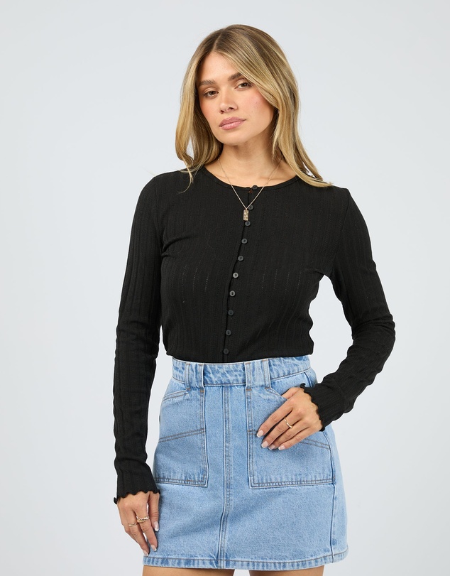 All About Eve - Tarni Knit Top Black