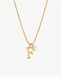 Zahar - Pearl Letter F Necklace
