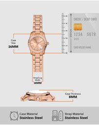 Michael Kors - Lexington Rose Gold Analogue Watch