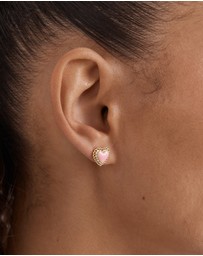 MIMCO - Lace Heart Stud Earrings