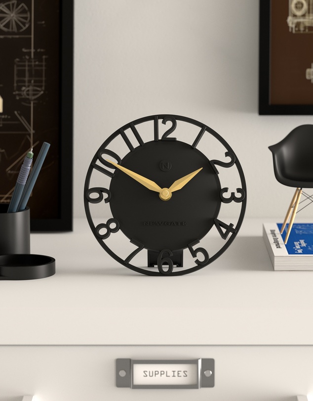 Newgate - Newgate Timewarp Mantel Clock-Black