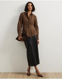 Atmos&Here - Marcy Pin Tuck Long Sleeve Shirt