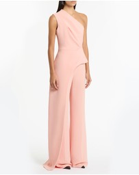 Carla Zampatti - Pale Rose Crepe One Shoulder Longline Top