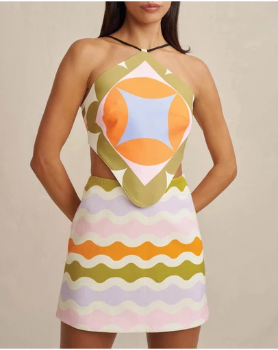 BY JOHNNY. - Sunset Sorbet Mini Skirt