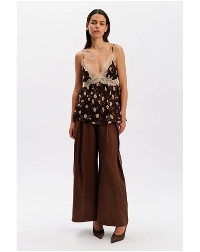 Bardot - Samira Lace Detail Printed Top