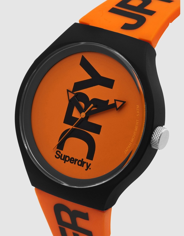 Superdry - Orange Silicone Sports Watch