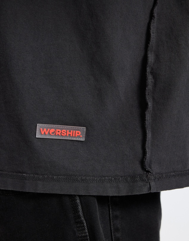 Worship - Reverse Box Fit Cropped Overdye Tee