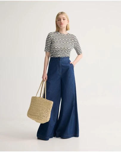 Oxford - Imogen Printed Jersey Top