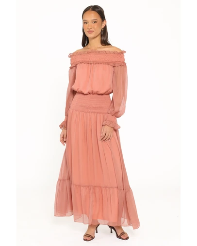 Petal & Pup - Paris Off Shoulder Maxi Dress - Vintage Mauve