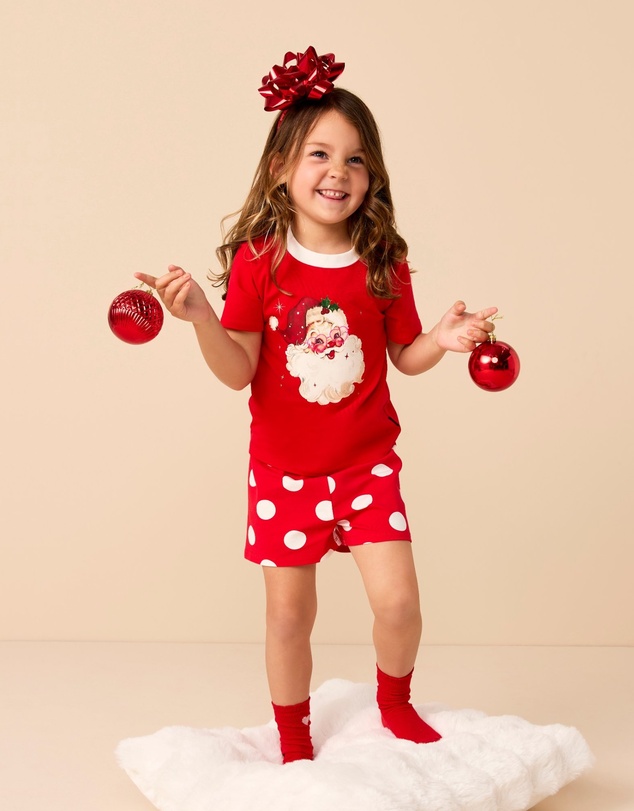 Rock Your Kid - Signature PJ Set in Holiday Red