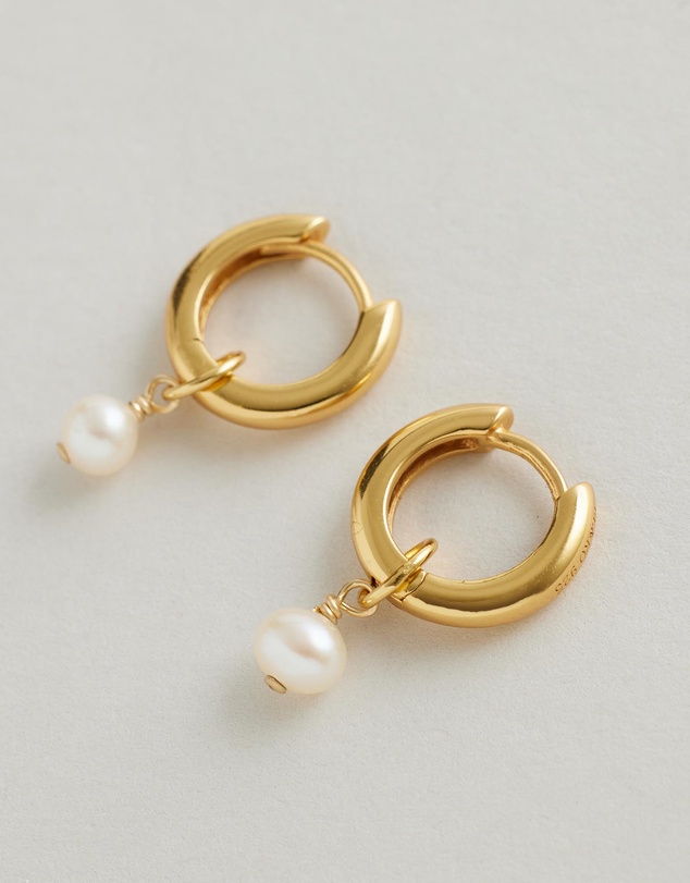 EL&RO Jewellery - Soma Pearl Huggie Earrings