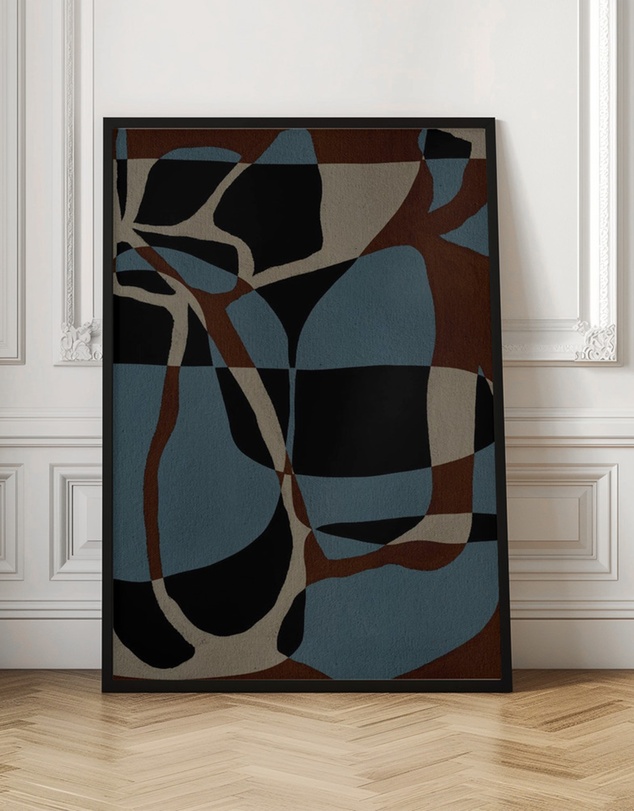 Olive et Oriel - Contour 3 by Shatha Al Dafai Art Print
