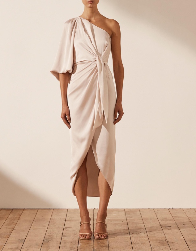 shona joy luxe tie front cocktail dress Luxe Tie Front Cocktail Dress | Mocha | Dresses