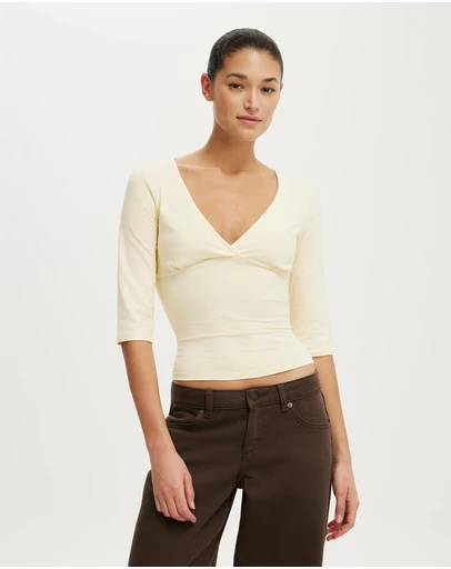 Cotton On - Maple V Neck 3/4 Sleeve