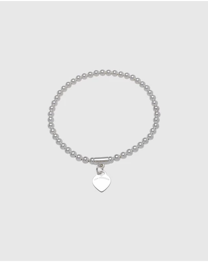 Von Treskow - Stretchy Bracelet with VT Flat Heart