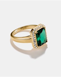 THOMAS SABO - THOMAS SABO Ring with Green Octagon Stone