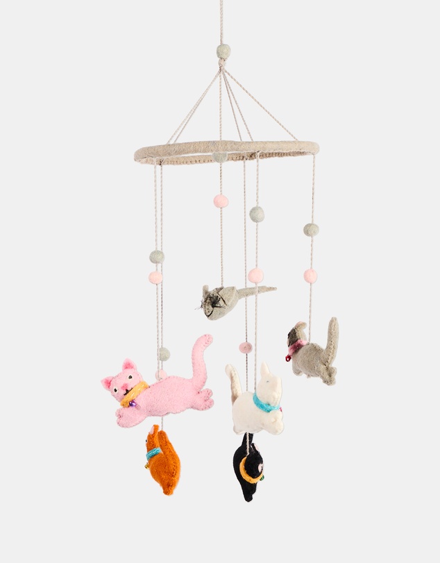 Kip&Co - Meow Baby Felted Wool Mobile - Babies