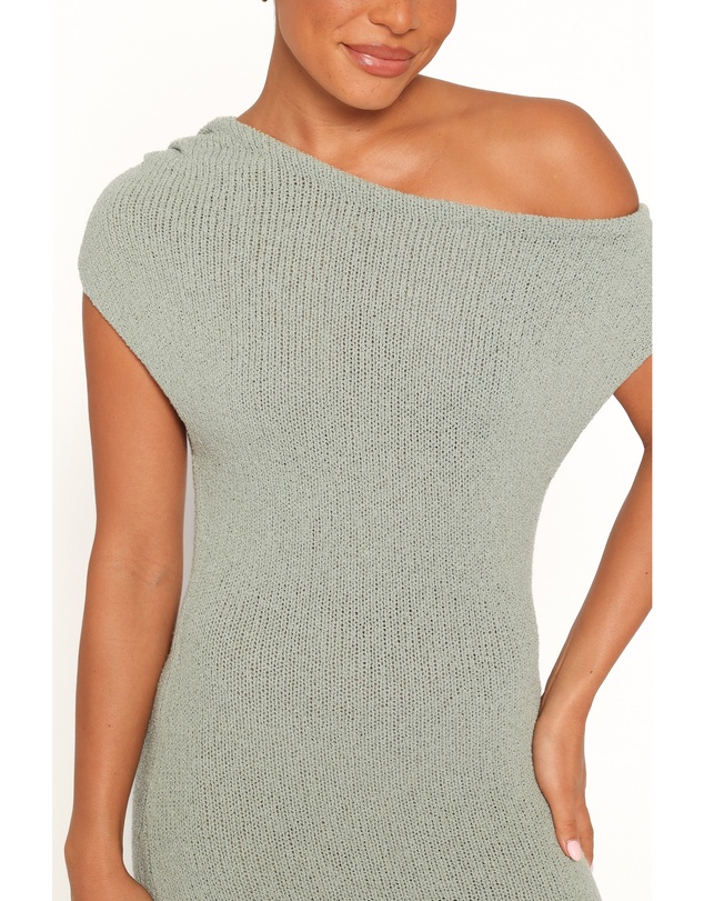 Petal & Pup - Linora Off Shoulder Maxi Dress - Sage Green